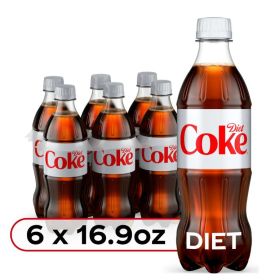 Diet Coke Diet Cola Soda Pop, 16.9 fl oz Bottles, 6 Pack