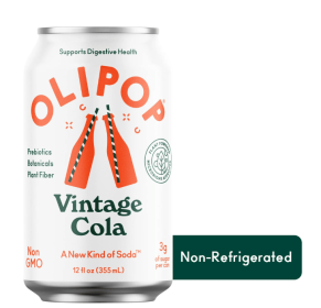 OLIPOP Prebiotic Soda, Vintage Cola, 12 fl oz, Pantry Packs