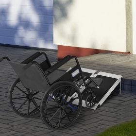 2ft Folding Wheelchair Ramp, Aluminum, Non-Slip Surface, 600lbs Capacity, for Doorways