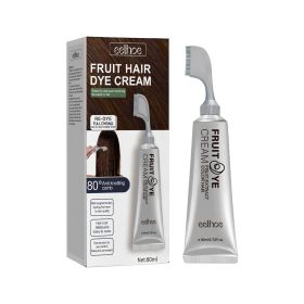 Natural Gentle Long-lasting Easy To Color Hair Cream (Option: Brownish black-1PC)