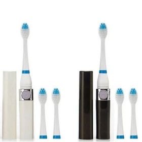MySonic ToothBrush Set of 2, For Your Home and Travel (Color: Red & Blue - 1 of each)